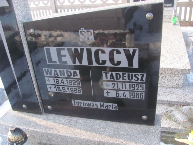 Tadeusz Lewicki 1925 Kowalew - Grobonet - Wyszukiwarka osób pochowanych