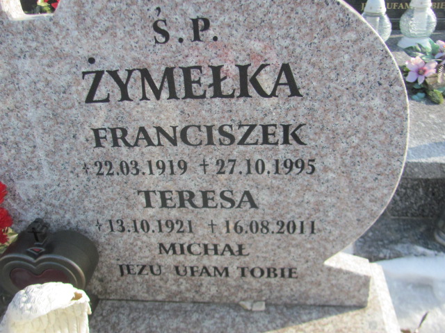 Franciszek Żymełka 1916 Kowalew - Grobonet - Wyszukiwarka osób pochowanych