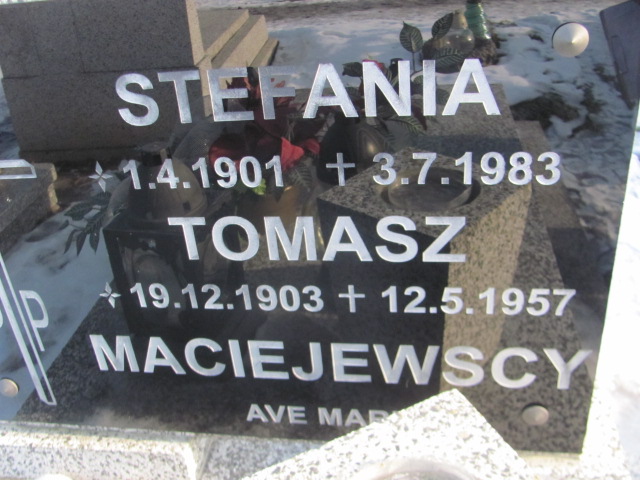 Tomasz Maciejewski 1903 Kowalew - Grobonet - Wyszukiwarka osób pochowanych