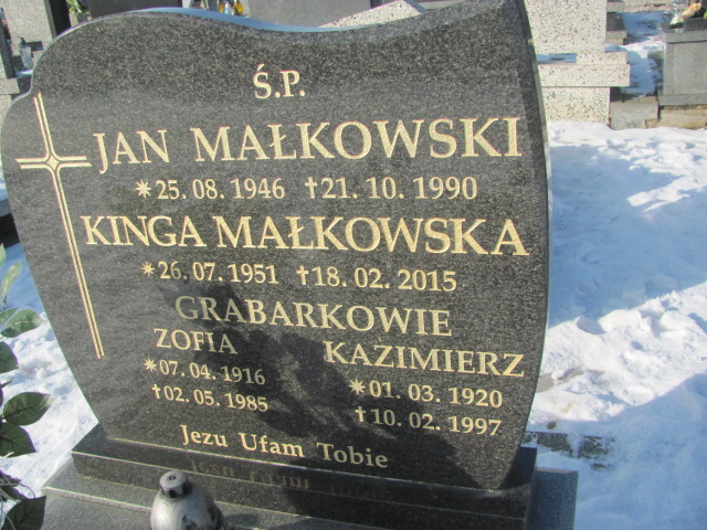 Kinga Małkowska 1951 Kowalew - Grobonet - Wyszukiwarka osób pochowanych